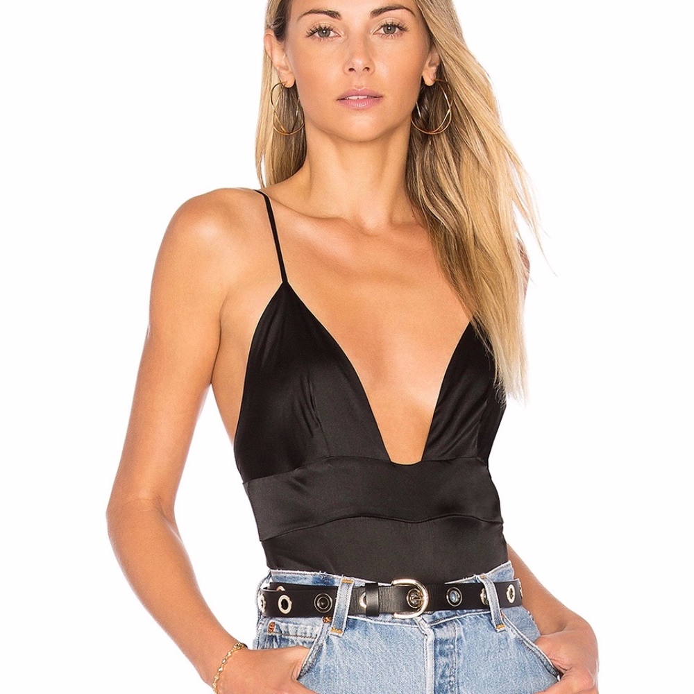 BNWT For Love & Lemons Scorpio Bodysuit - Black XS